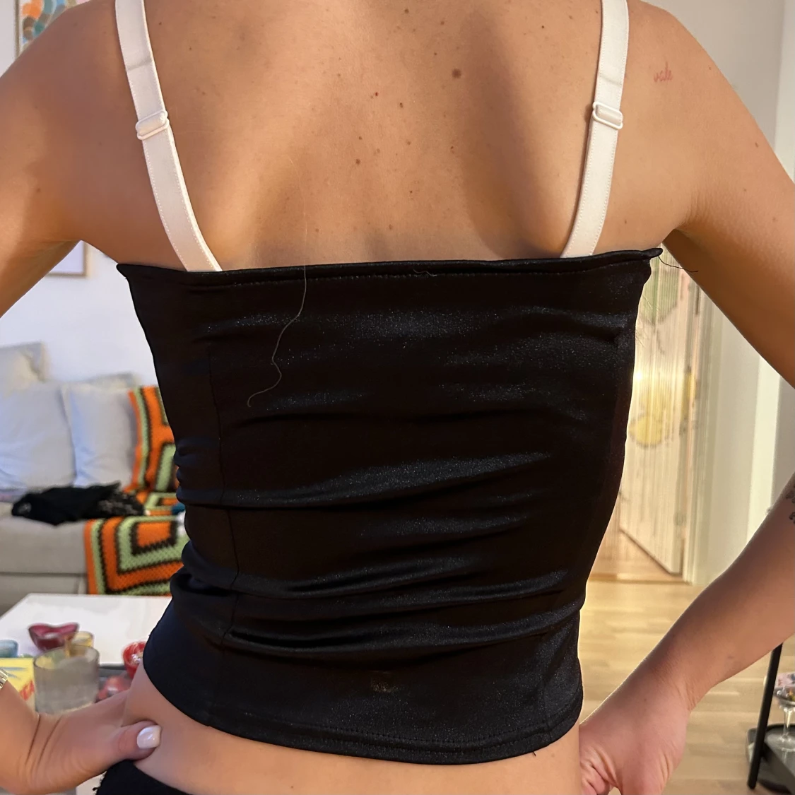 strapless top with ruche string - 90