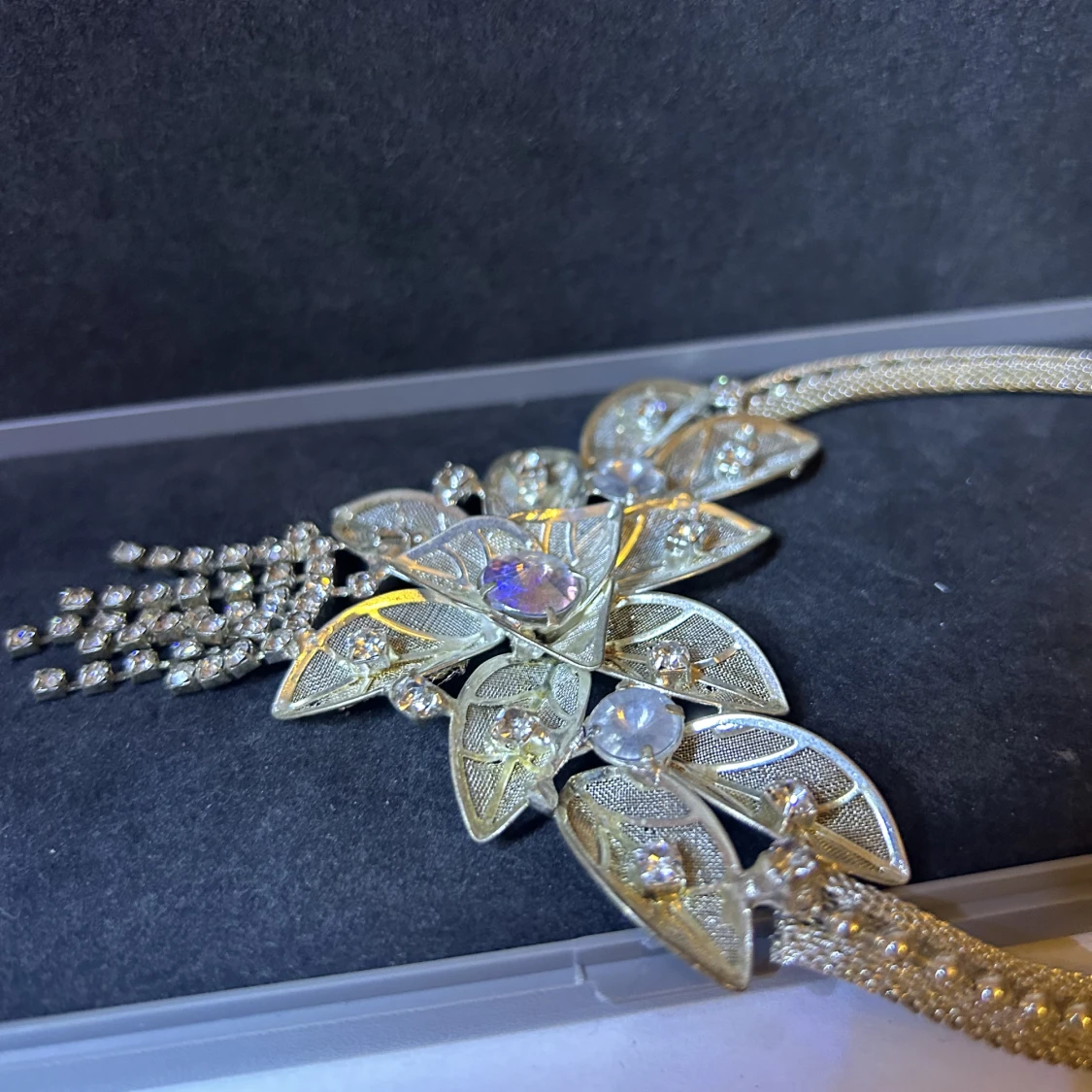 Vintage kristall halsband  - 90