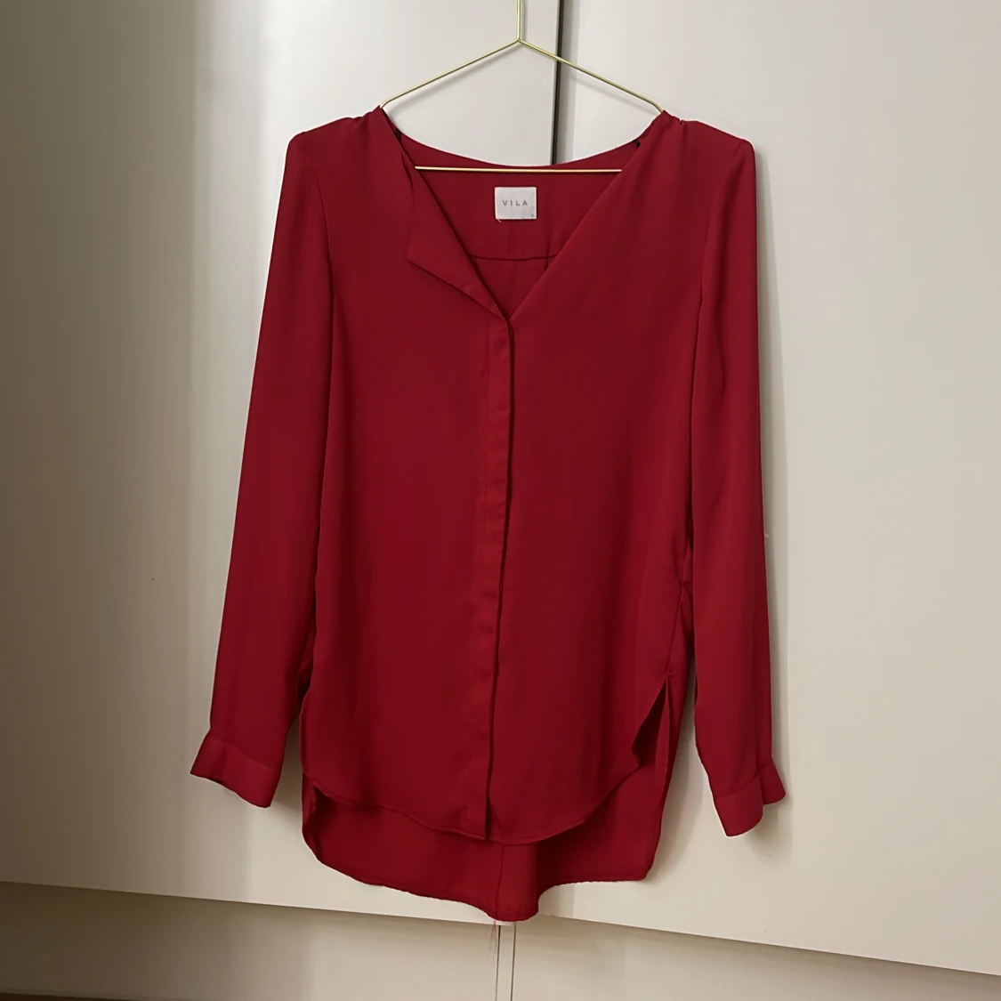 Vila blus XS/S shirt-Röd  - 90