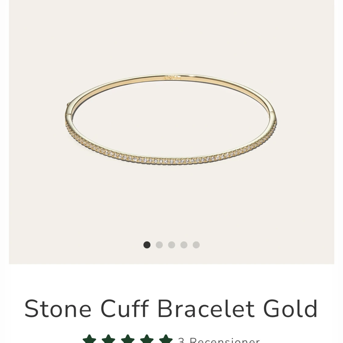 Stone Cuff Bracelet Gold