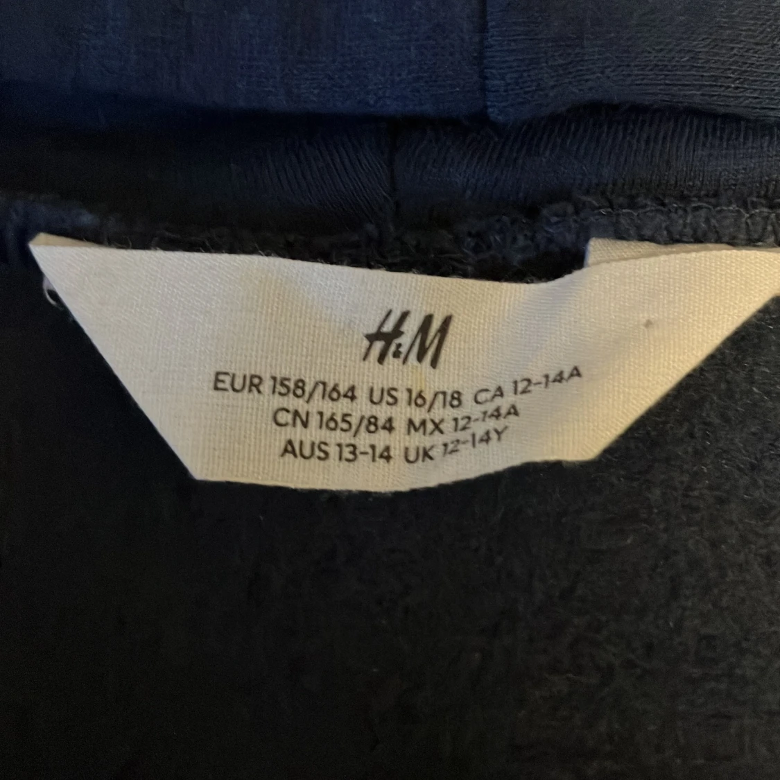 Mörkblå zip hoodie - 90