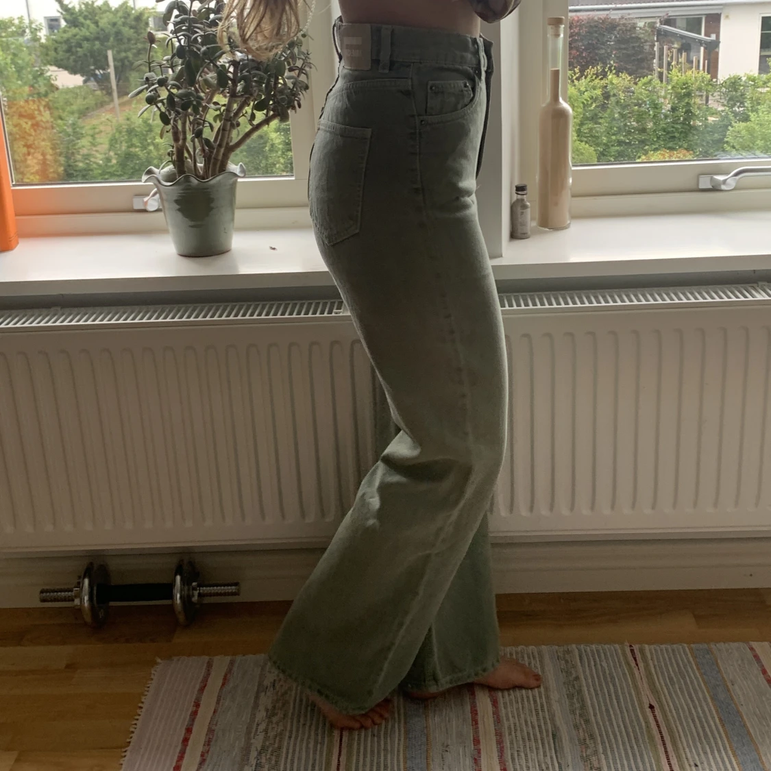 Olivgröna Jeans - 90