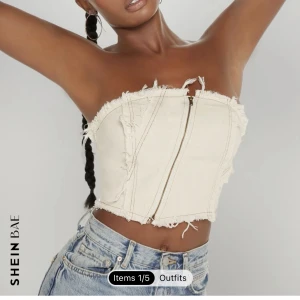 Topp i jeansmaterial stl xs - Topp i jeans, aldrig använd💕