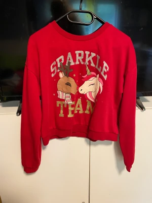 Mysig jultröja - Jultröja från hm! Sweatshirt väldigt gosig inuti! Lite kortare modell! Använd 2-3 gånger! Storlek 170!