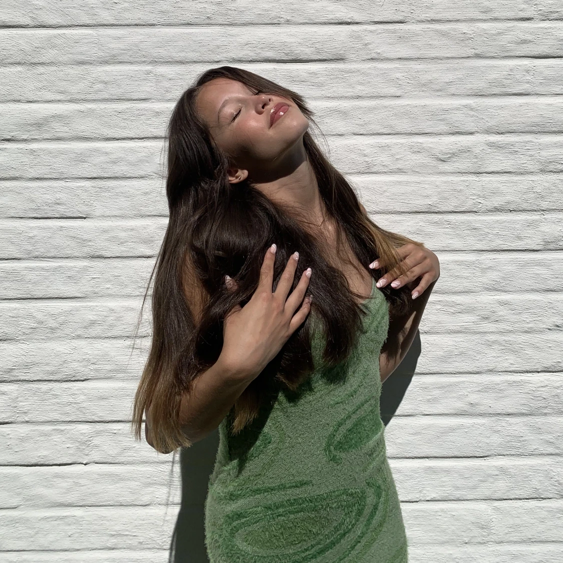 Grön stickad klänning!💚 - 90