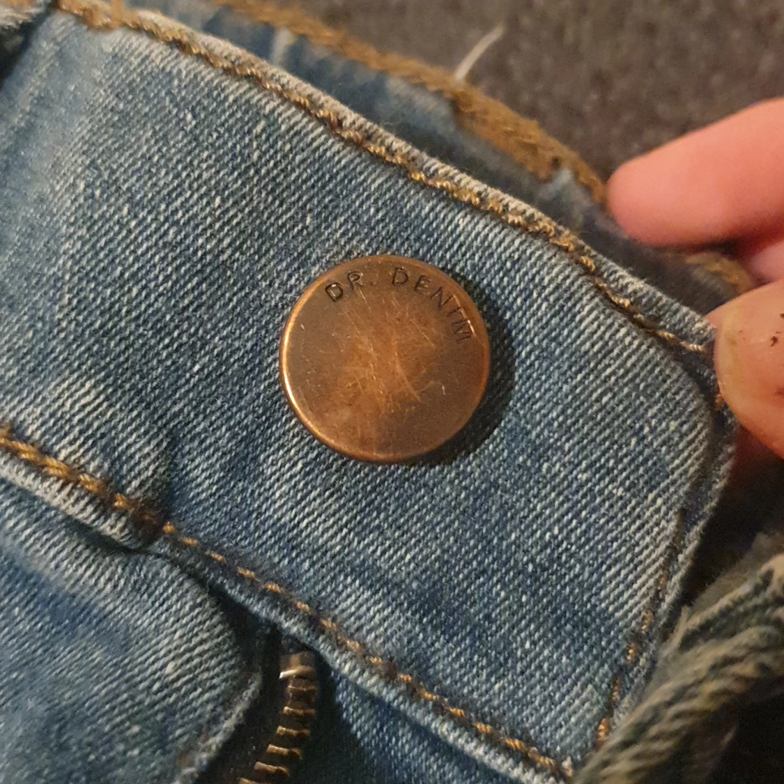 Dr denim skinny jeans me hål - 91