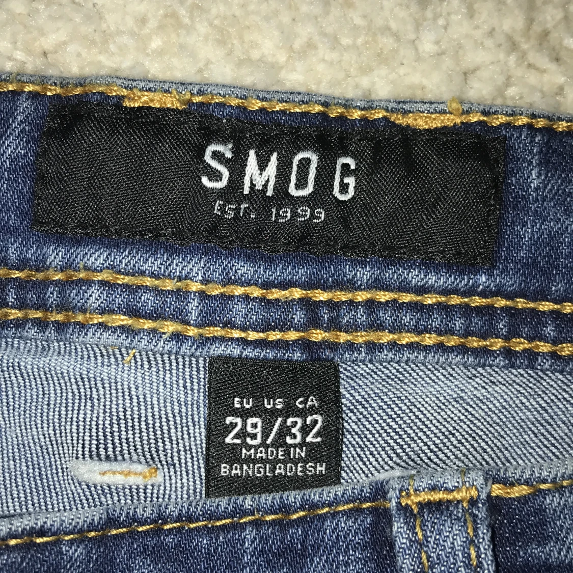 Jeans blå rak passform SMOG - 91