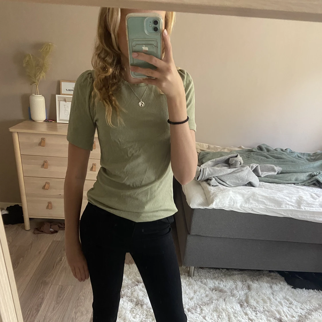 Grön volang t-shirt 