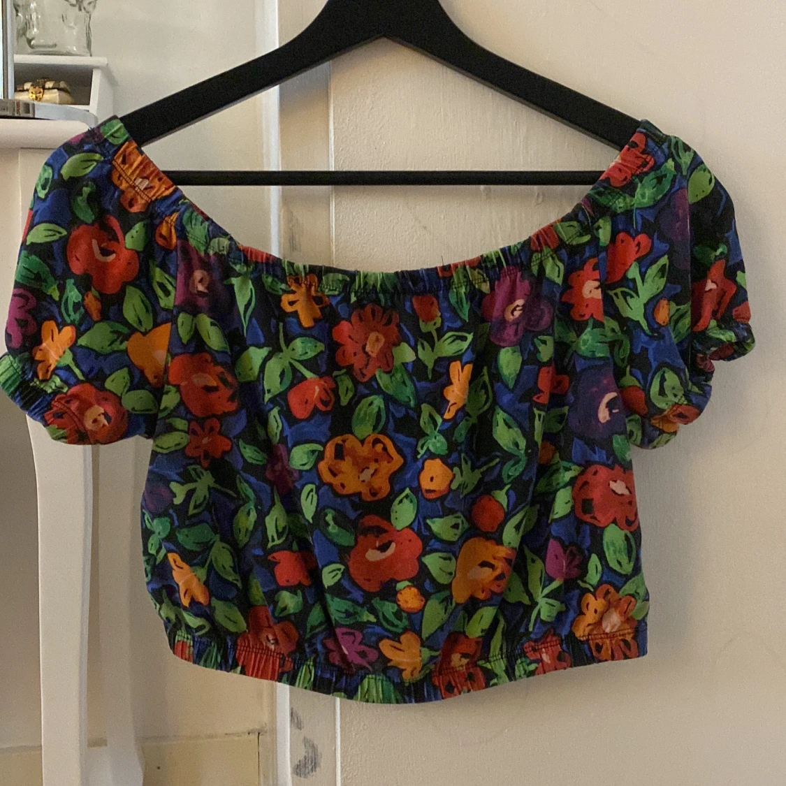 Blommig off shoulder topp