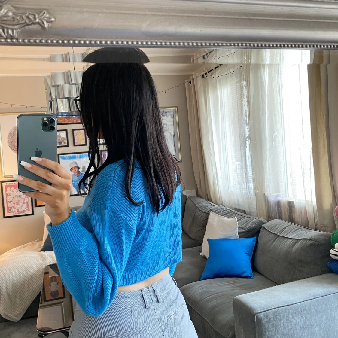 Blå stickad 🩻🩻🩻 - 91