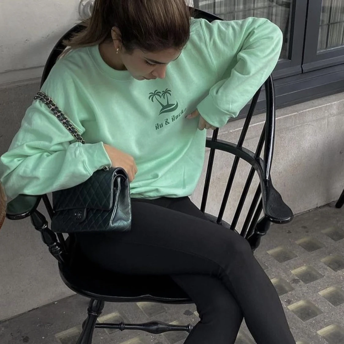 Mintgrön sweatshirt