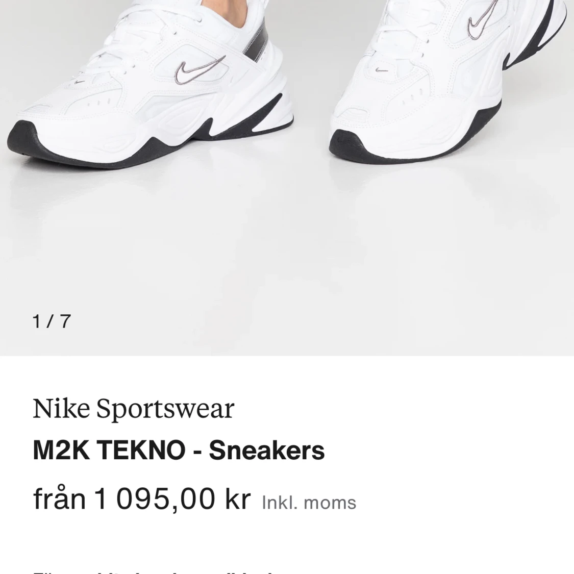 Vita Nike M2K tekno till salu  - 91