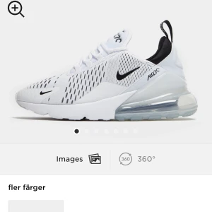 Nike Air Max 270 Dam, vita  - Säljer dessa Nike skor som är använda ett par gånger i storlek 38. Skriv för bilder om du är intresserad!
