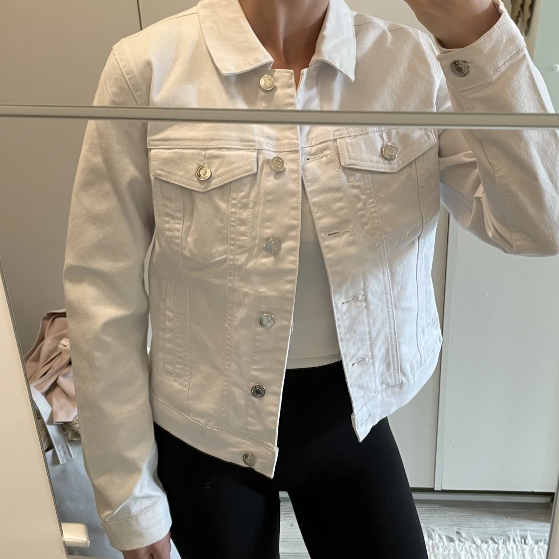 Vit jeansjacka 