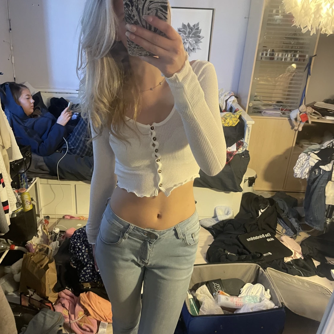 Luftig långärmad tröja - 90