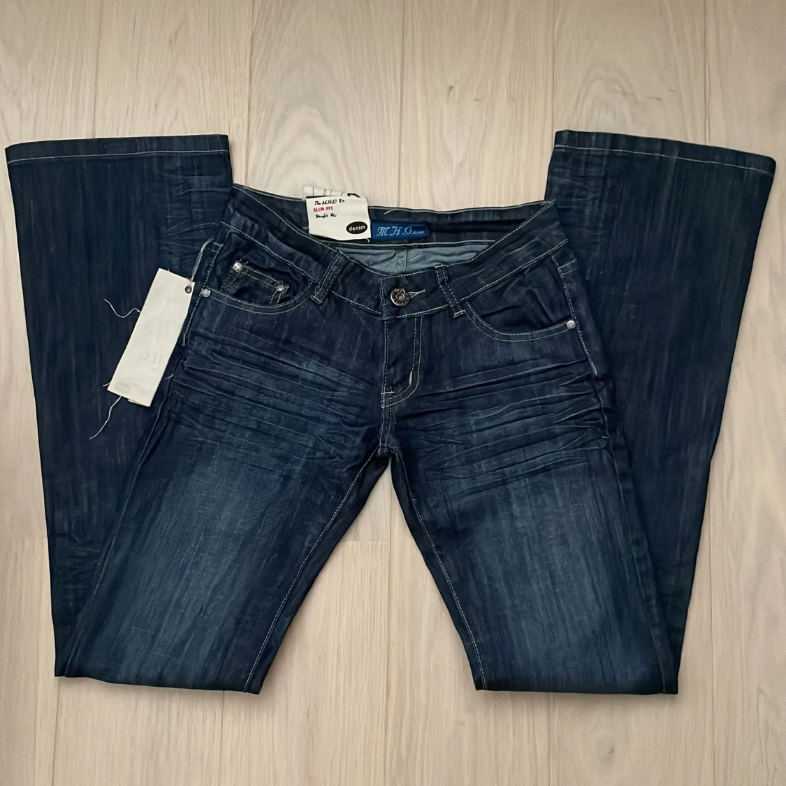 lågmidjade y2k jeans  - 90
