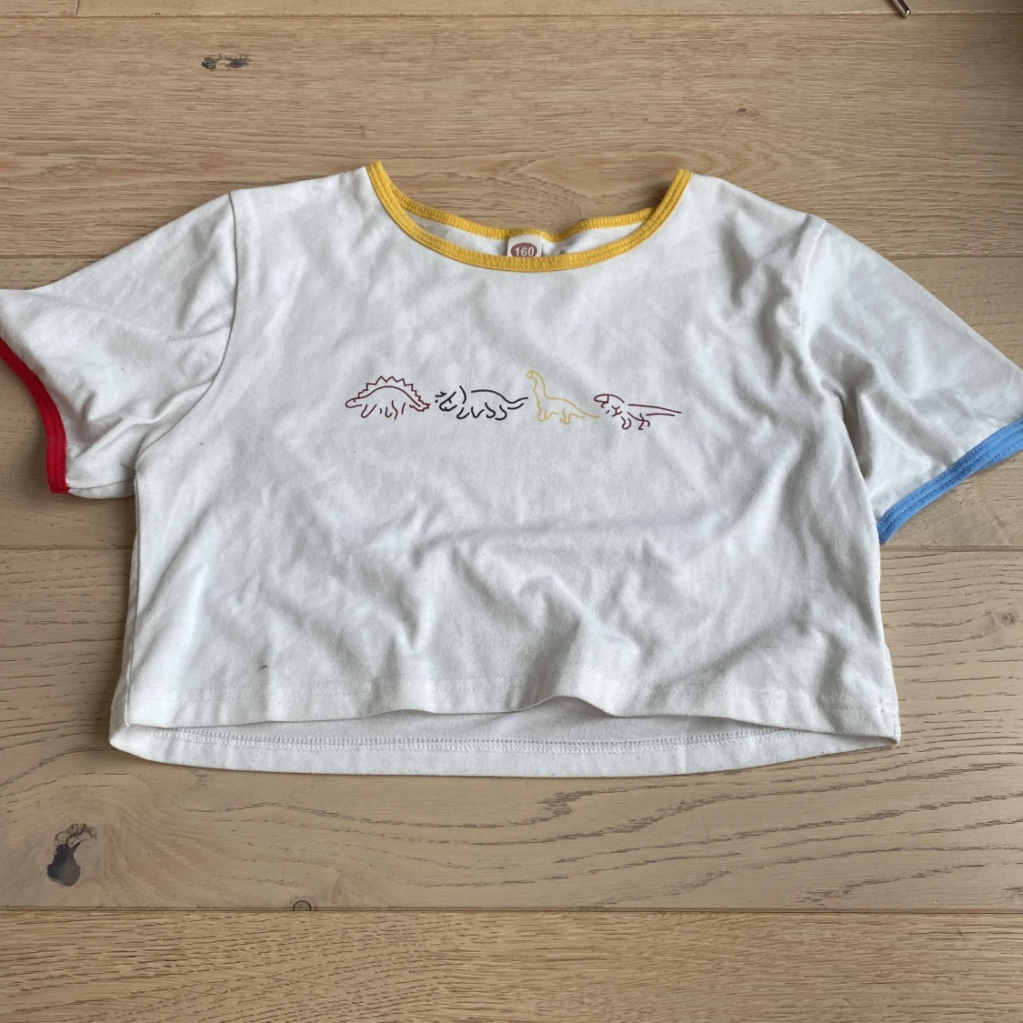 Fin vit dinosaurie  t shirt 