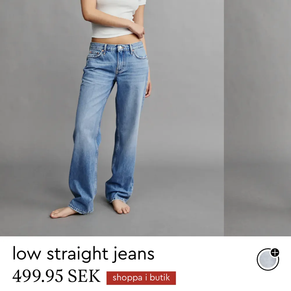 Low straight jeans från Gina Tricot i strl 38. Använda bara ett fåtal gånger så mycket bra skick!  Tillräckligt långa på mig som är 170 med ganska långa ben💖💖. Jeans & Byxor.