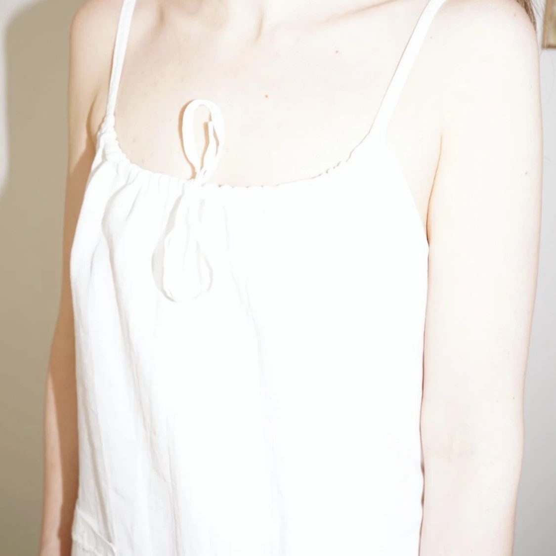 Linen dress / vit linneklänning studenten - 90