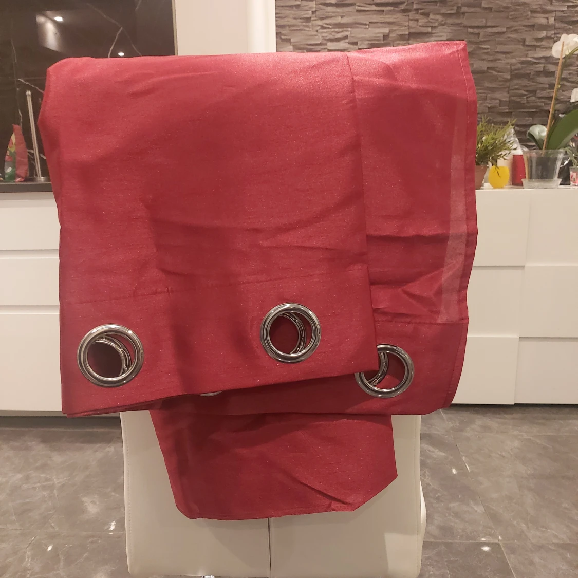 4 längder Oljettgardiner 240 cm långa