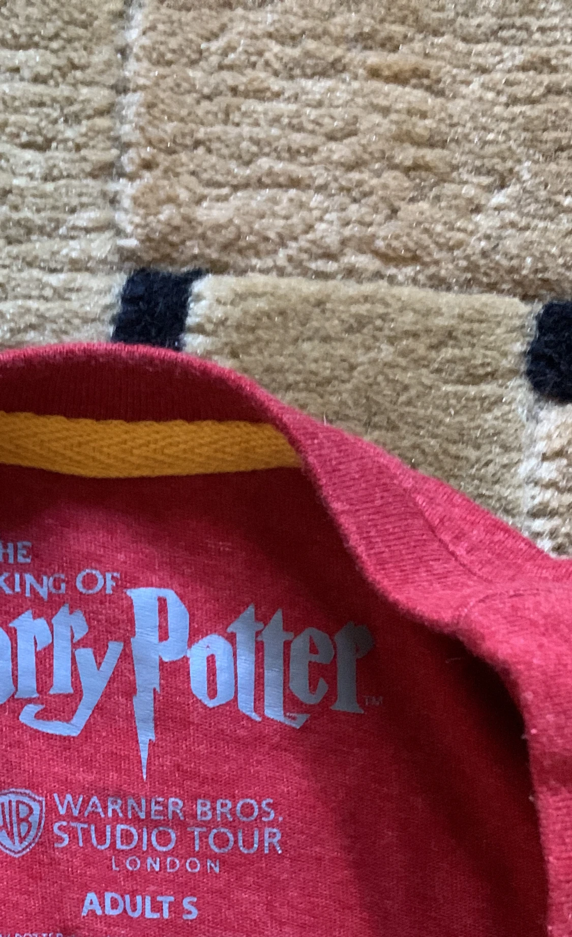 Röd Harry Potter Quidditch t-shirt S - 90