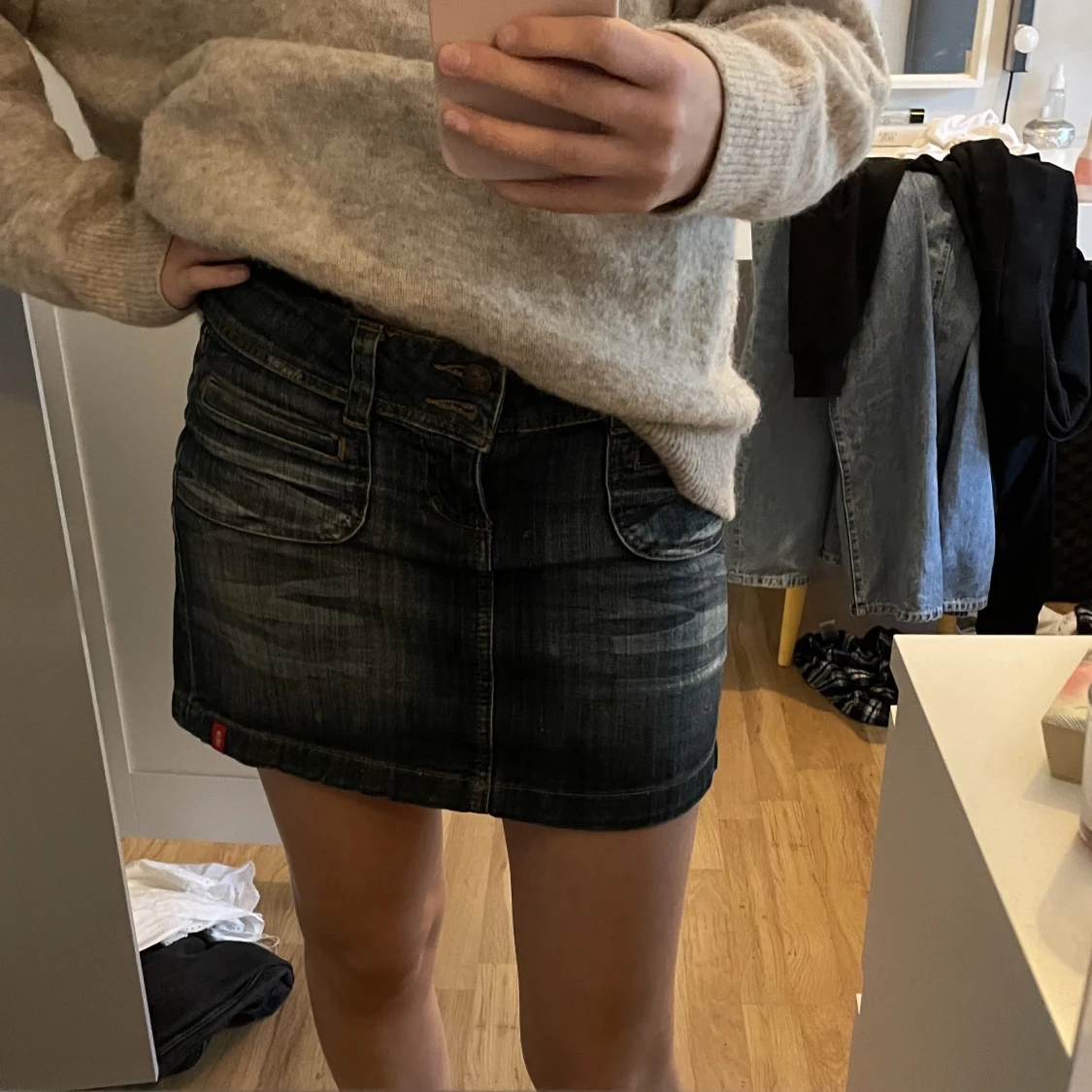 Mörkblå jeanskjol - 91