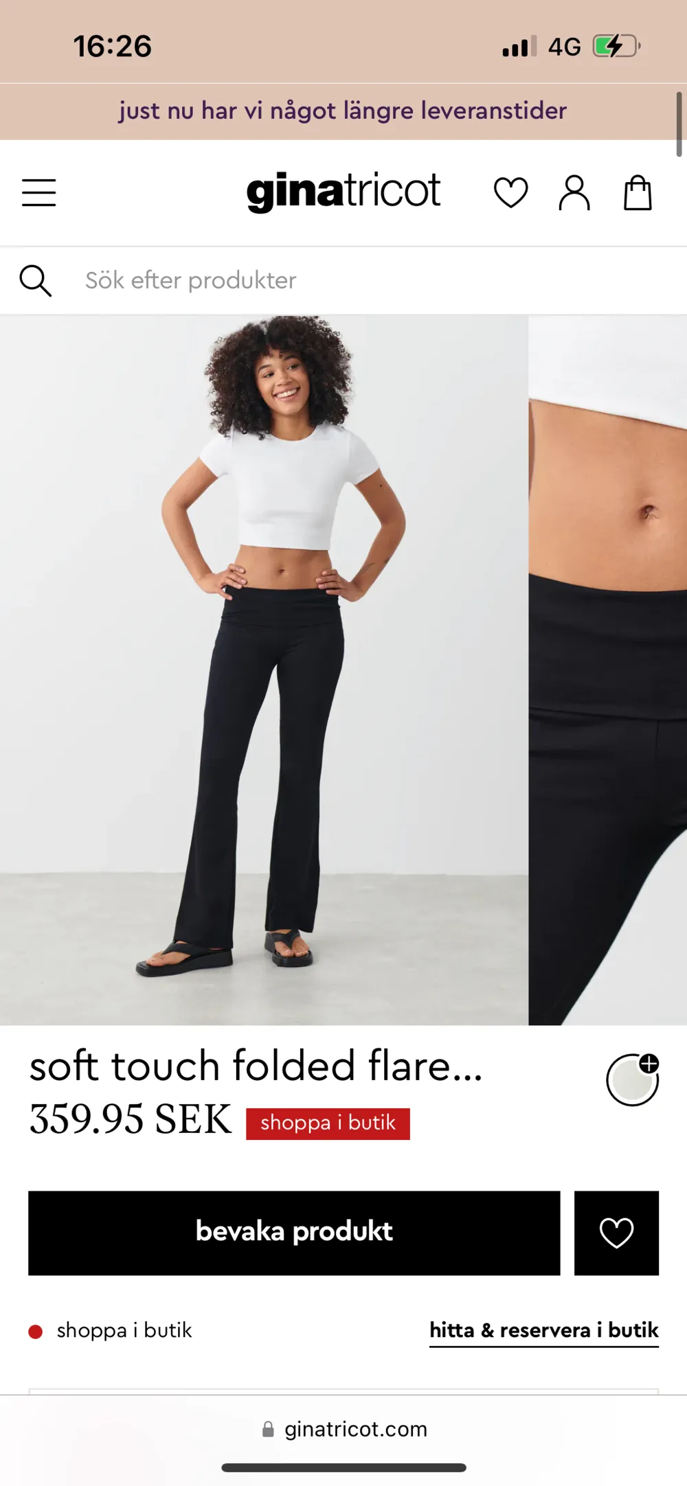 Säljer dessa slutsålda yoga pants som är köpta från Gina tricot. Ej använda.. Jeans & Byxor.
