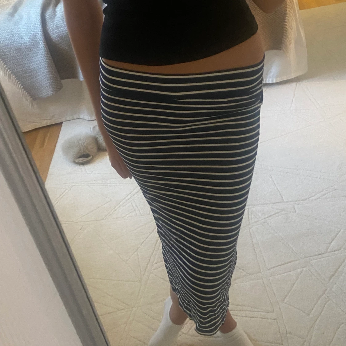 Randig blå och vit kjol  - 91