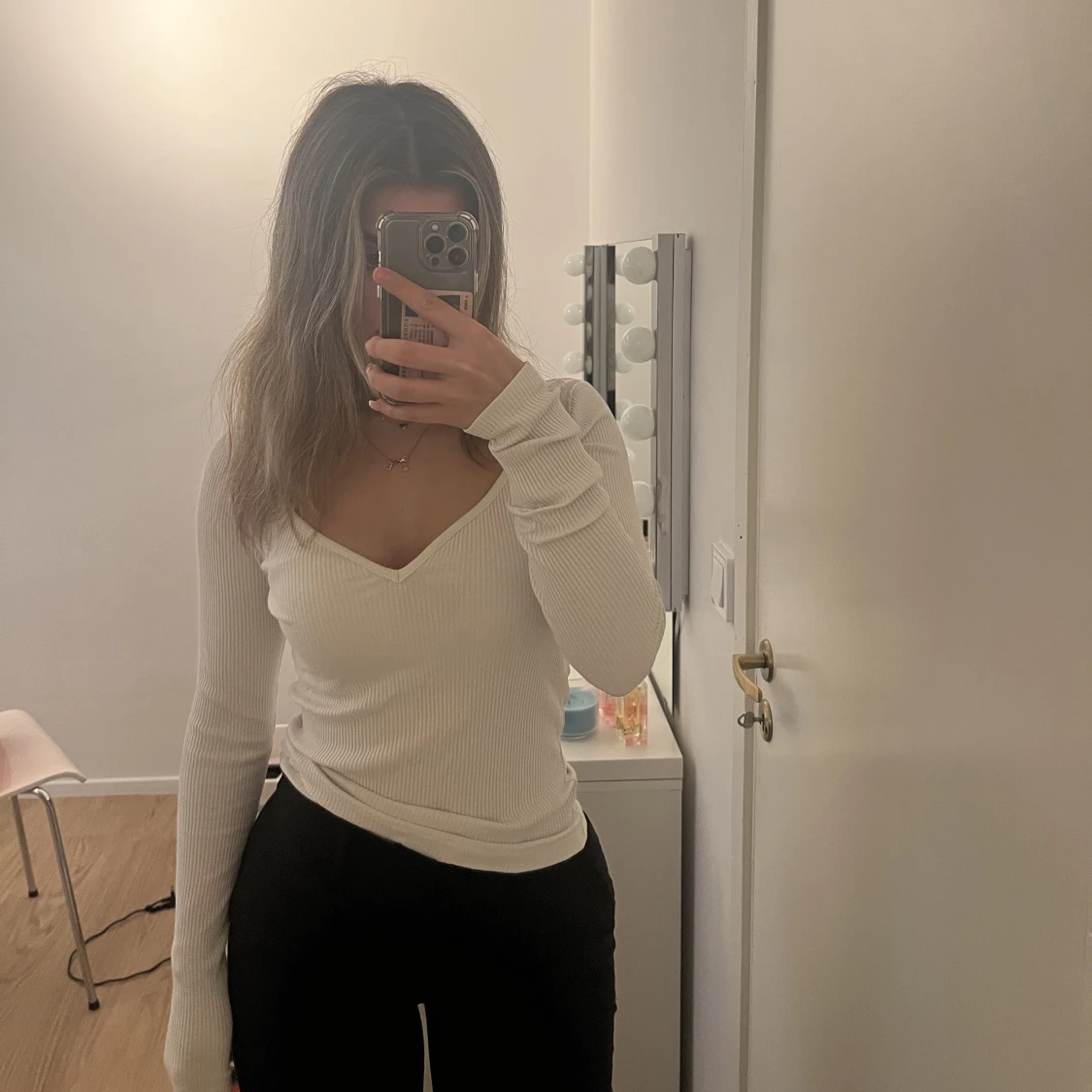 NAKD hjärtformad topp vit  - 91