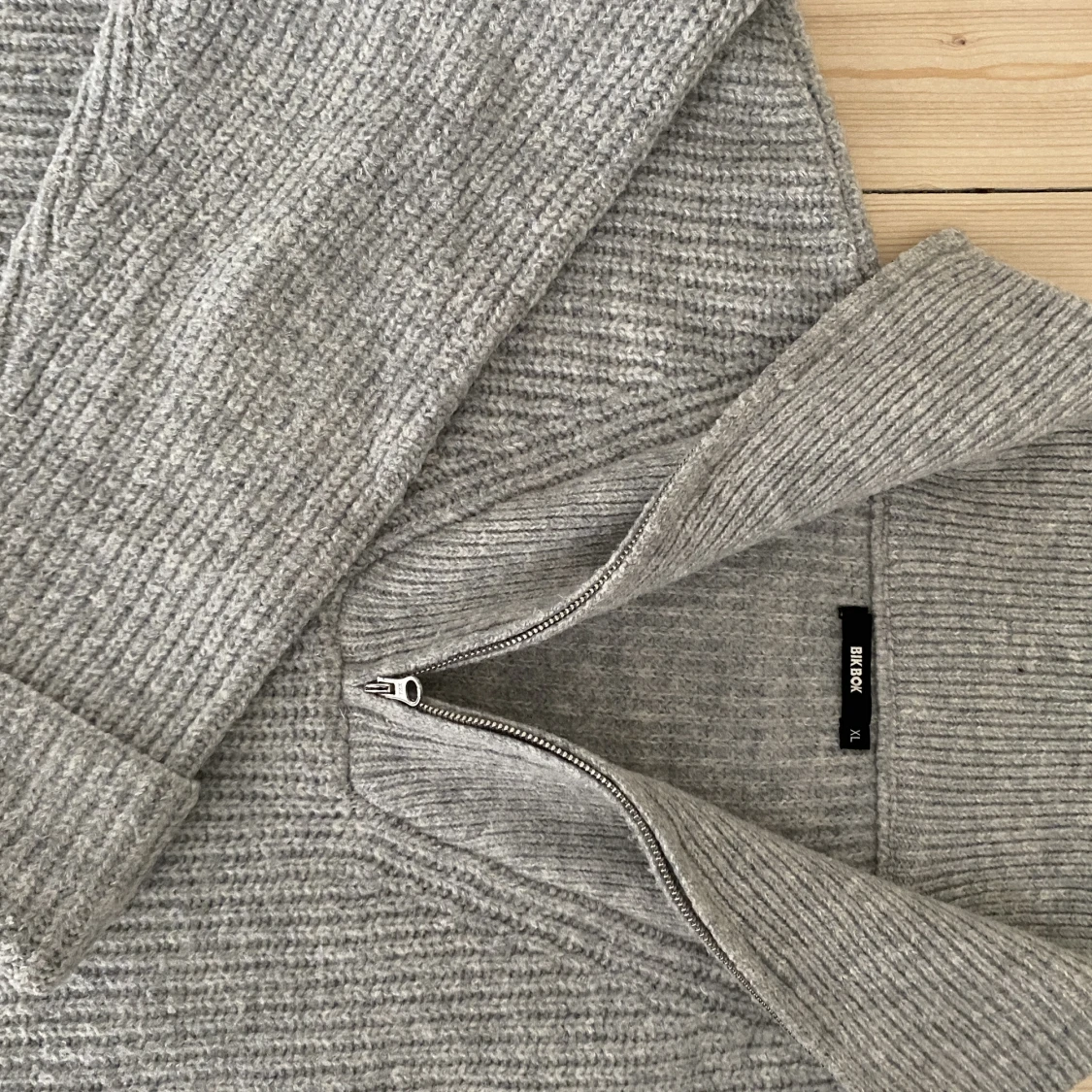 Stickad half-zip tröja  - 91