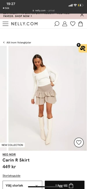 Biege kjol  - Använd ett par gånger, nyskick. Nypris 449kr 