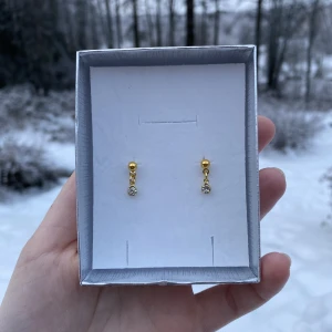 Guldiga örhängen  - 29kr, finns flera i lager 🤗kolla gärna in min instragram ”ebnorth” där jag främst sköter försäljningen ☺️