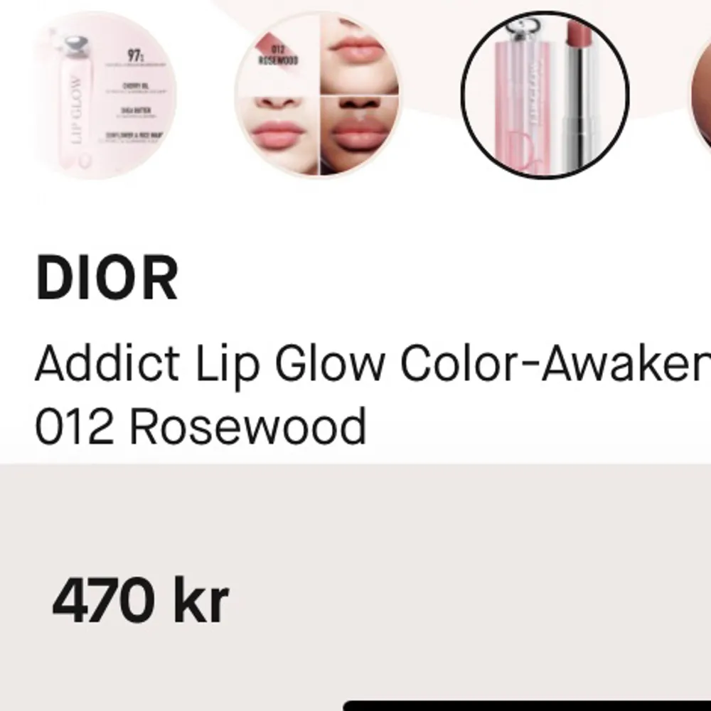 Säljer en jätte jätte fin dior lip glow i färgen rosewood men säljer pga att jag aldrig använder den, jag har testat den bara 💕. Accessoarer.