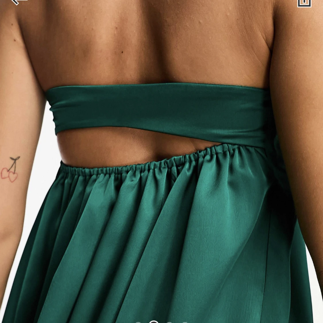 Grön satinklänning  - 91