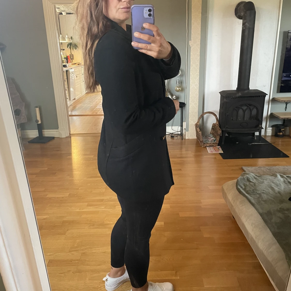 Dubbelknäppt ullkappa - 90