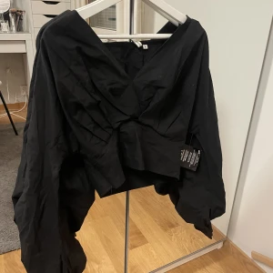 Fest tröja  - Säljer tyvärr denna då jag ej tycker den sitter bra på mig som har mindre bröst. Den är tajt vid midjan under brösten sen lite fluff ärmar. aldrig använd prislapp kvar köpte på Nelly för några år sedan 