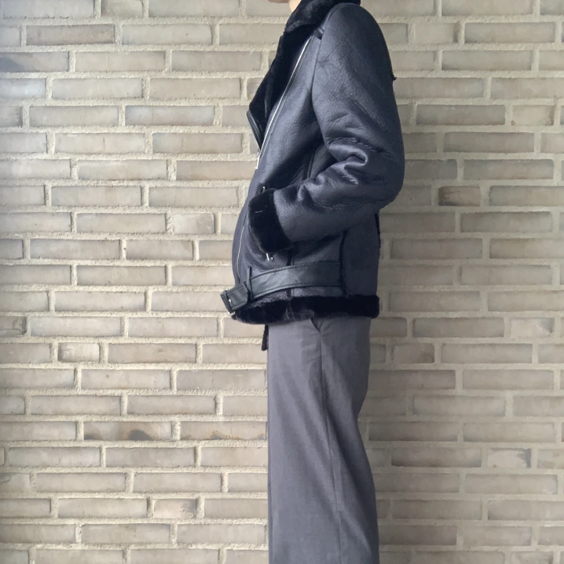 Svart bickerjacka/vinterjacka - 90