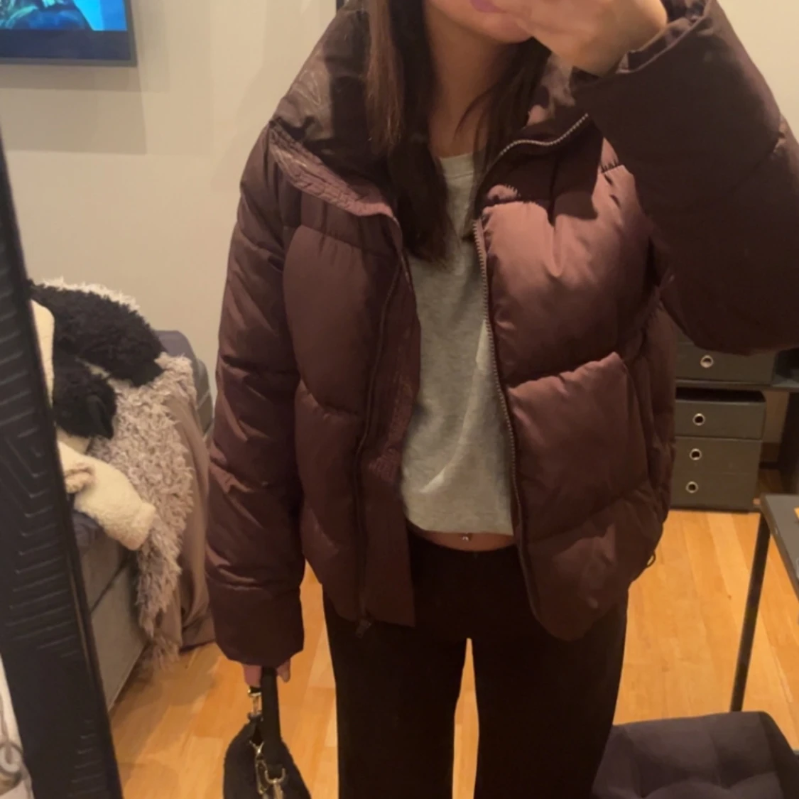 jätte fin brun jacka