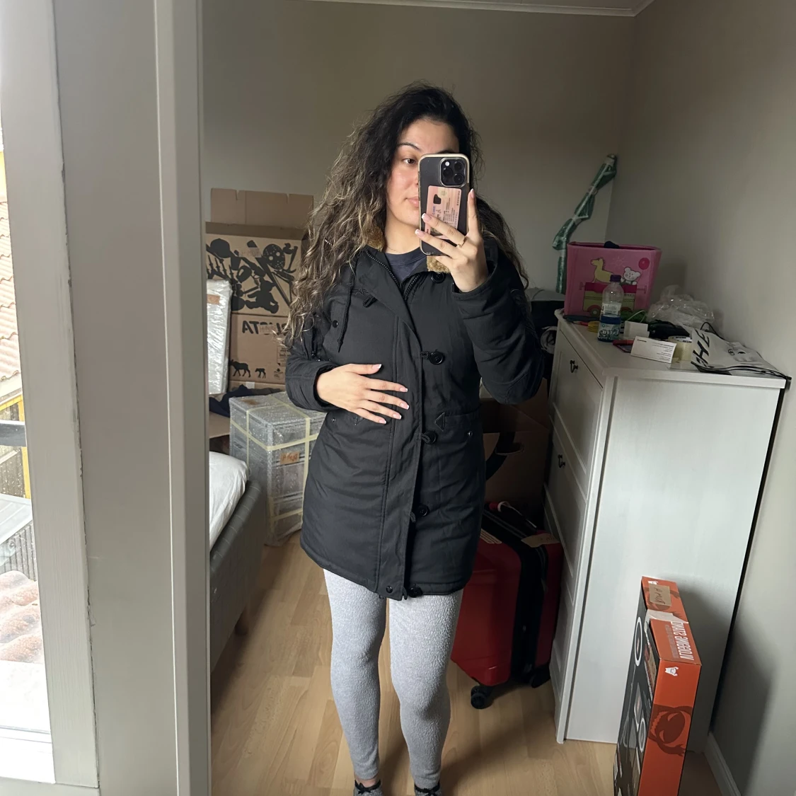Svart vinterjacka  - 91