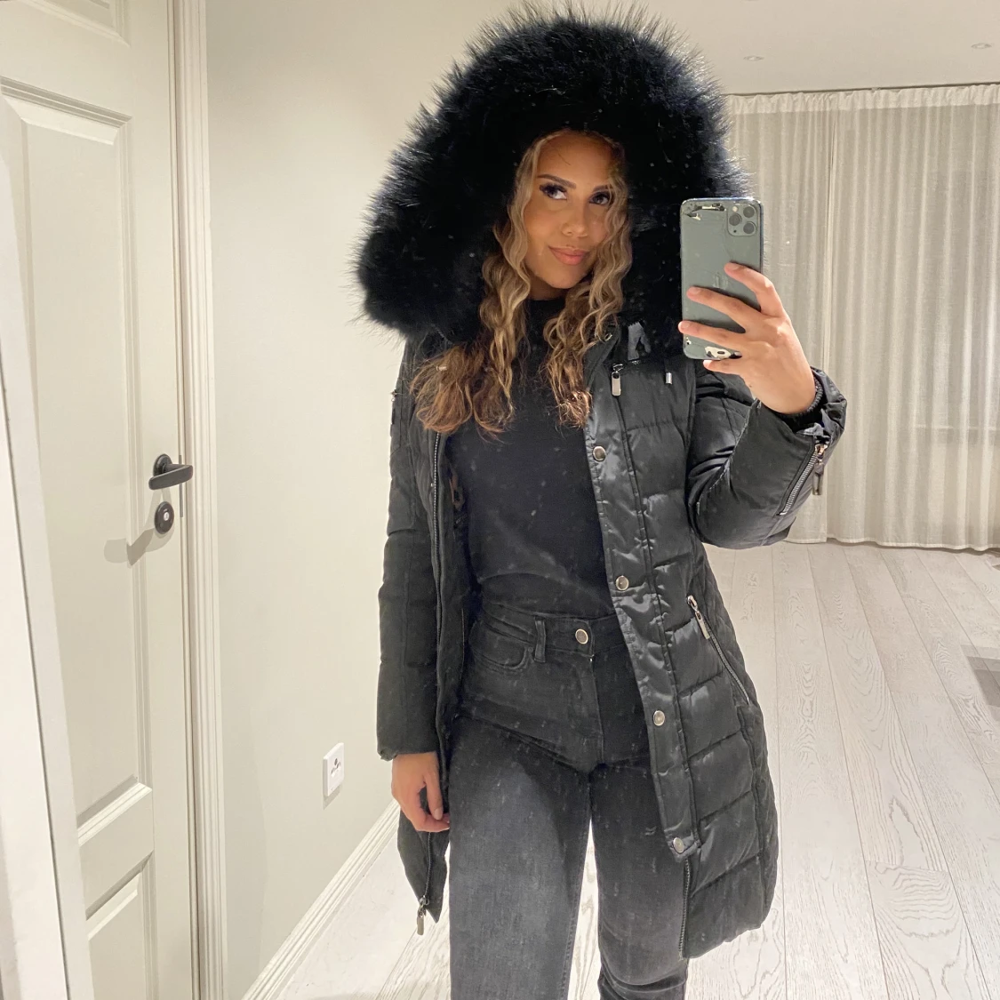 Vinterjacka med päls - 90