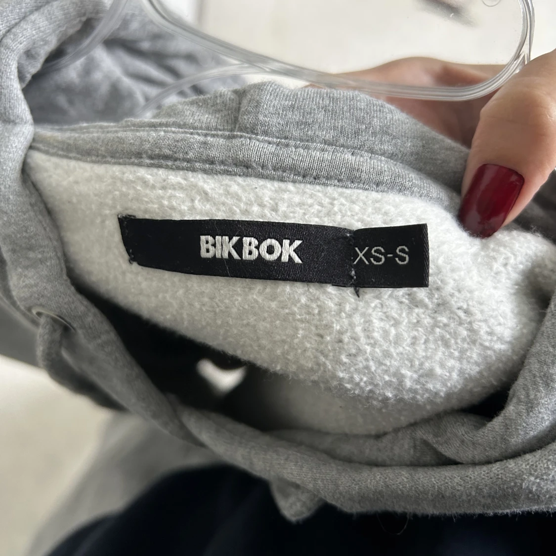 Grå oversized tjocktröja  - 90