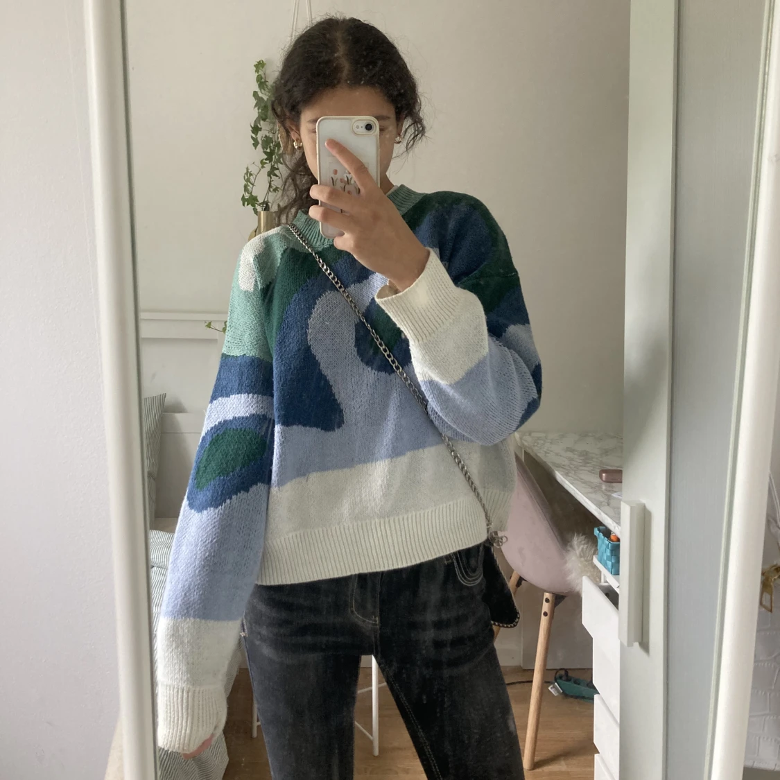 Mysig stickad tröja