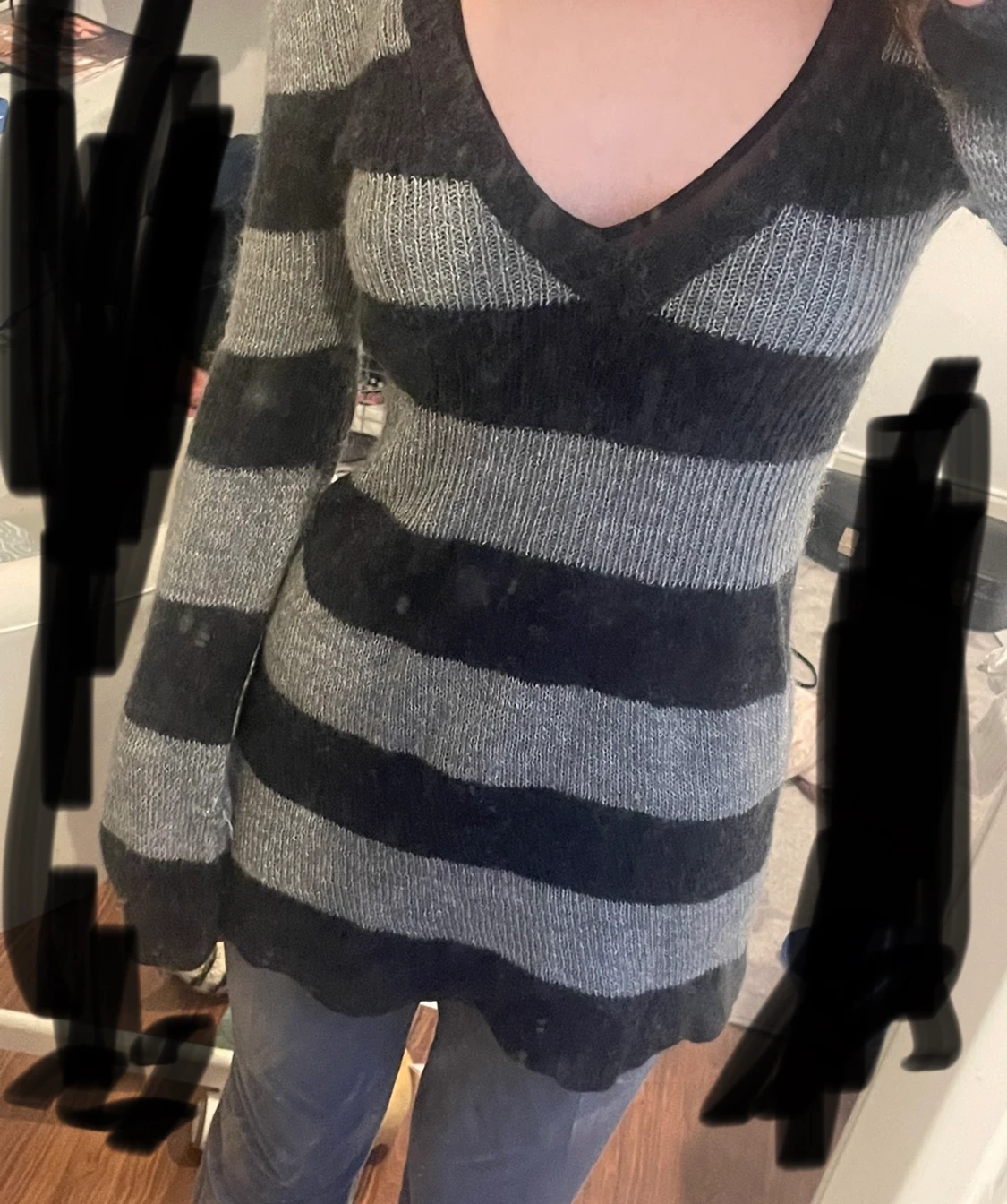 Svart grå tröja<3 - 90