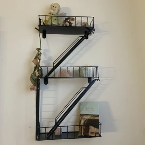 Unique Bookshelf - Uncommon bookshelf that looks like a fire escape. All the parts are able to remove or switch places super cute and pretty in your room. 