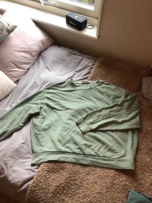 Sweatshirt  - Säljer min gröna sweatshirt från weekday då den inte används! I fint skick och lite oversized i modellen! Skriv för yttligare frågor/bilder!