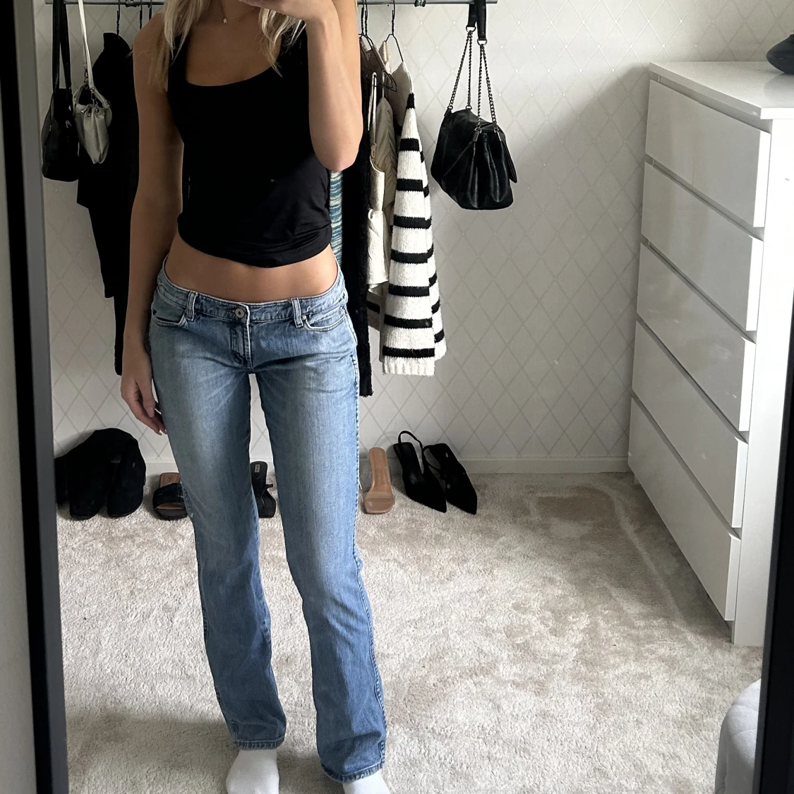 Lågmidjade jeans