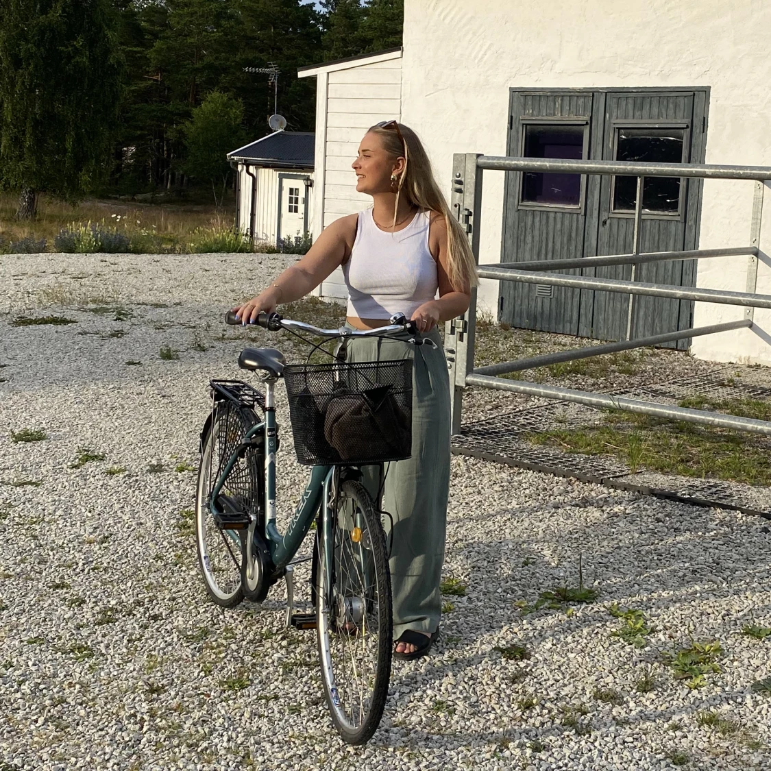 Linnebyxor Weekday stl 38