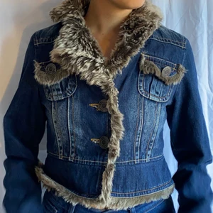 Denim jacket  - Barely worn, in good condition. Cozy and warm. Size M but I’m tiny and it fits good. Perfect for cold summer night. 