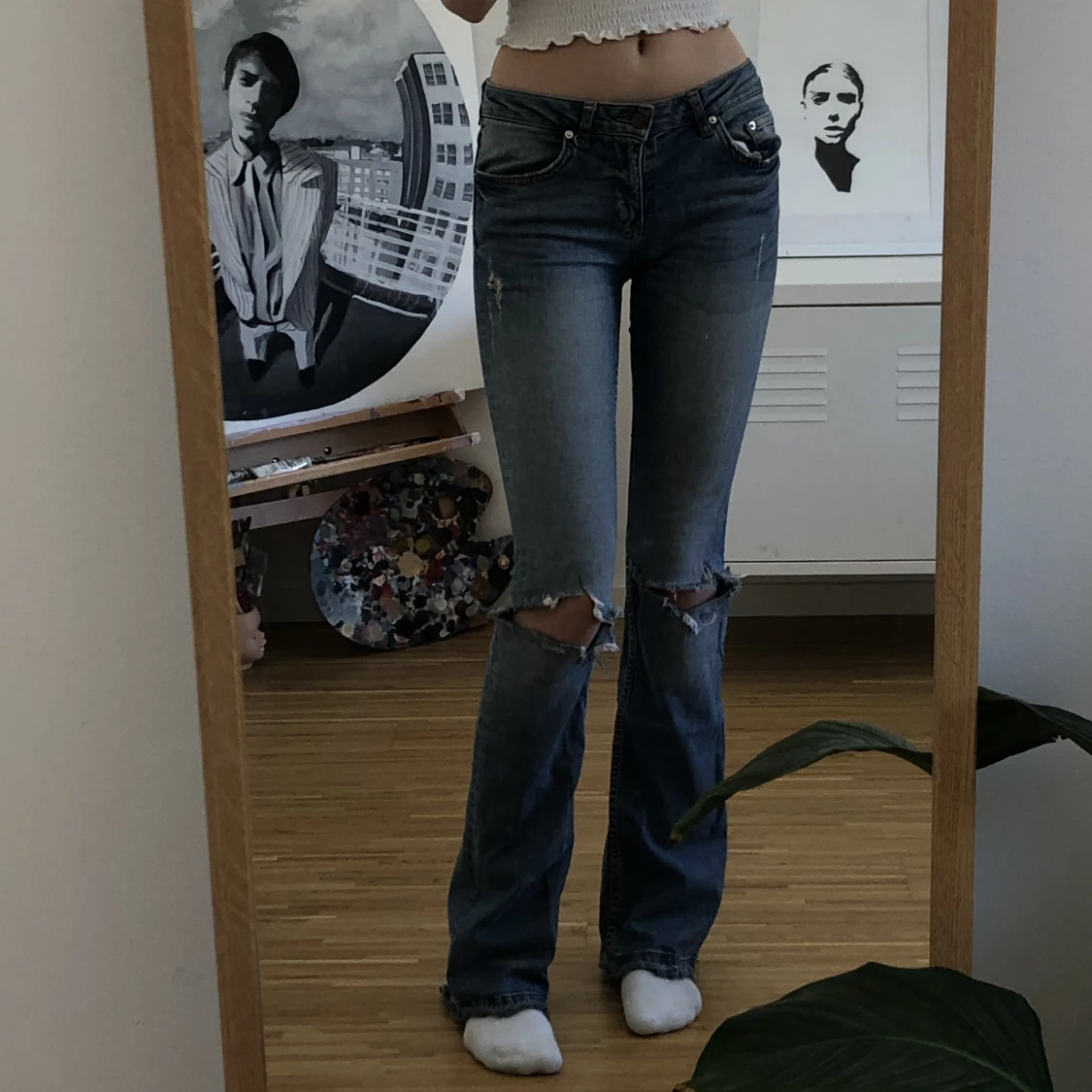 Lågmidjade jeans - 90