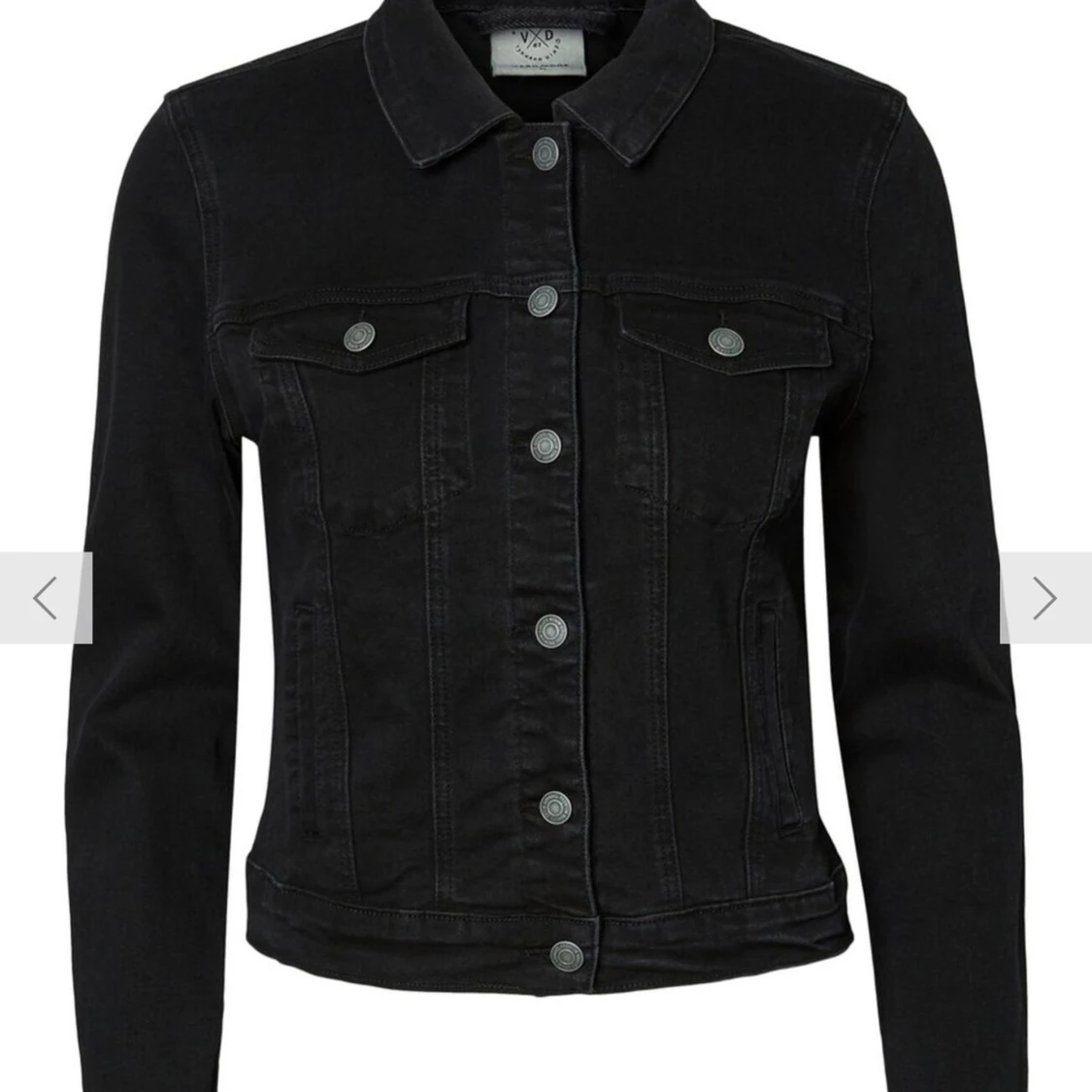 Vero Moda, svart jeansjacka, strl S - 90